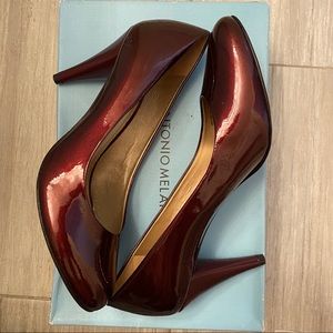 NIB Antonio Melani Alex Leather Pumps Garnet Size 7.5